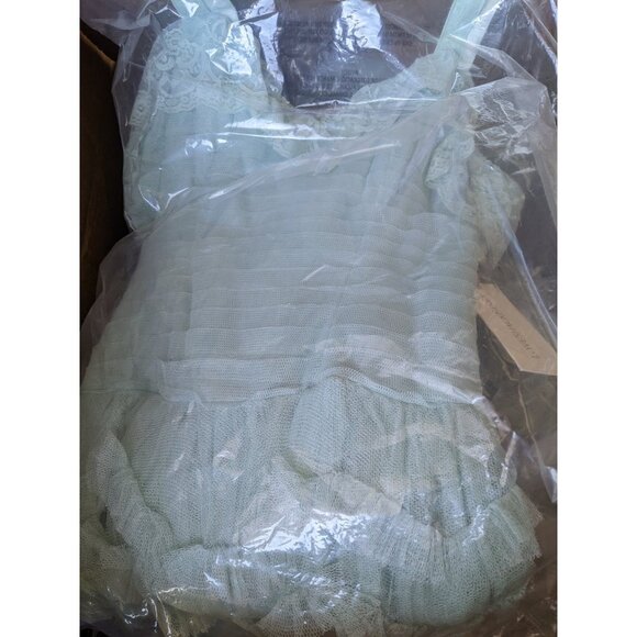 NWT LoveShackFancy Sharelle Gown mint blue SZ 4 Retail 895 - Picture 8 of 9
